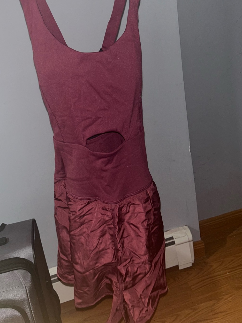 Women’s Cutout Burgundy Dress